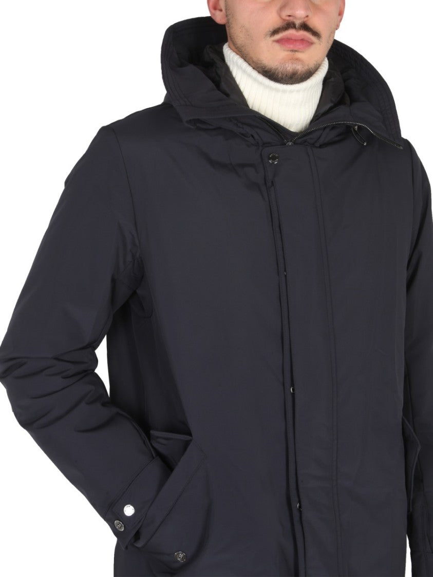 Moorer Hooded Casual Jacket With Concealed Zipper
