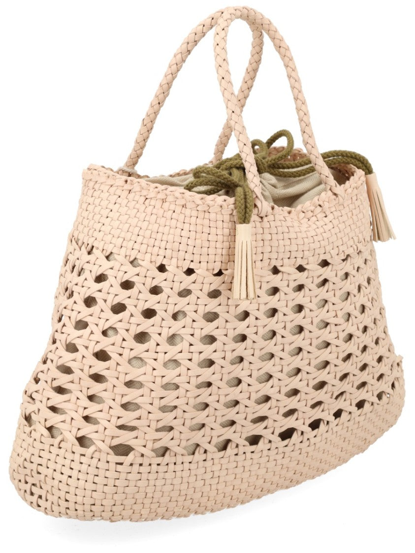 Dragon Diffusion Neutrals Santa Cano Open Lattice Bucket Bag