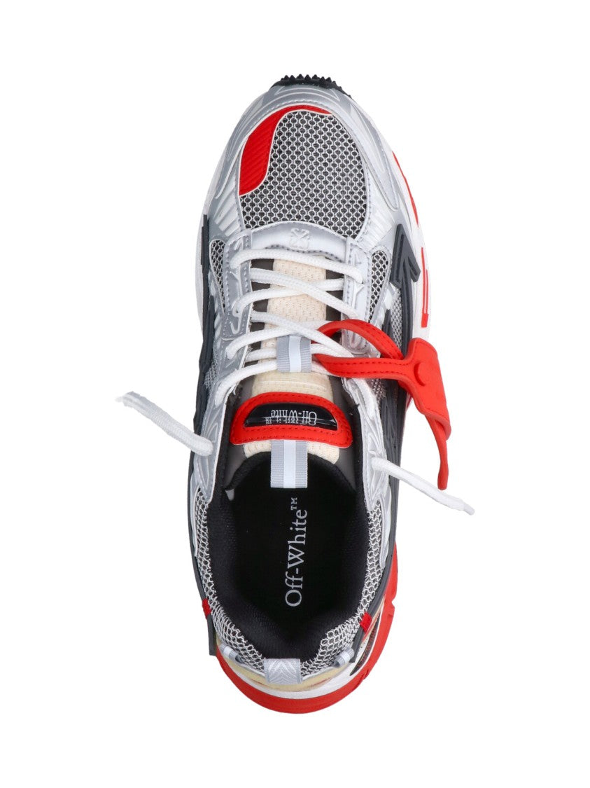 Off-White Silver Be Right Back Fabric Sneakers