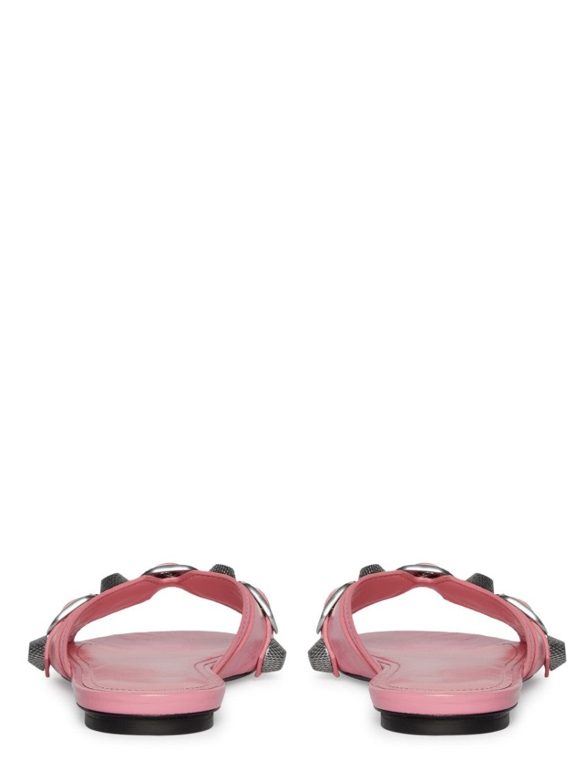 Balenciaga Sandalwood Leather Upper Sandals With Minimalist Design
