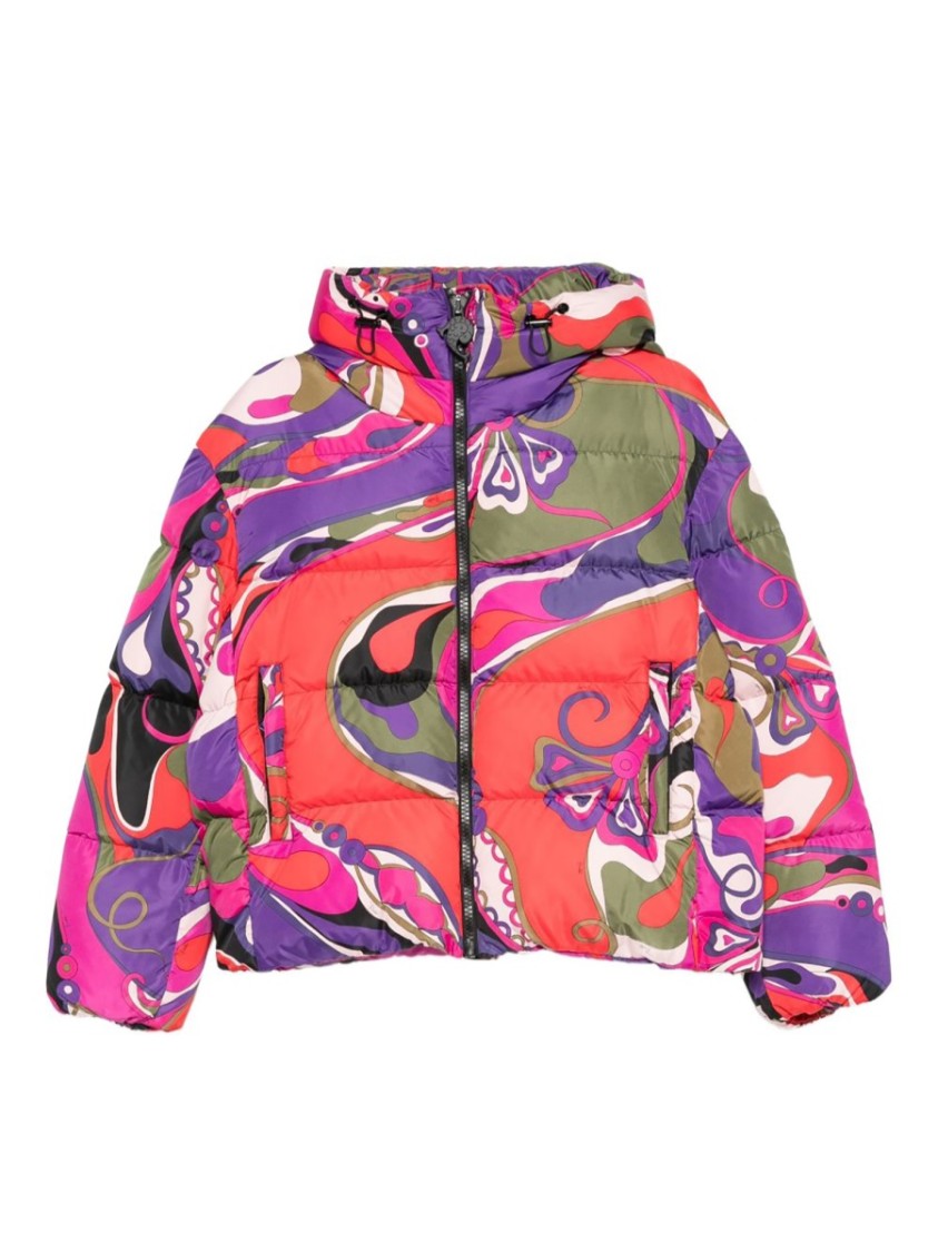 Pucci Olive Green Orchid Print Jacket
