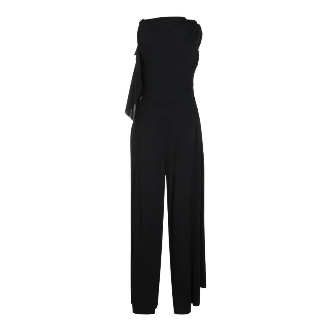 Lanvin Black Strapless Wide-Leg Jumpsuit