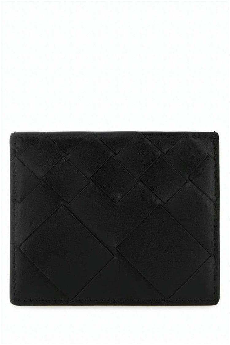 Bottega Veneta Woven Calf Leather Card Wallet