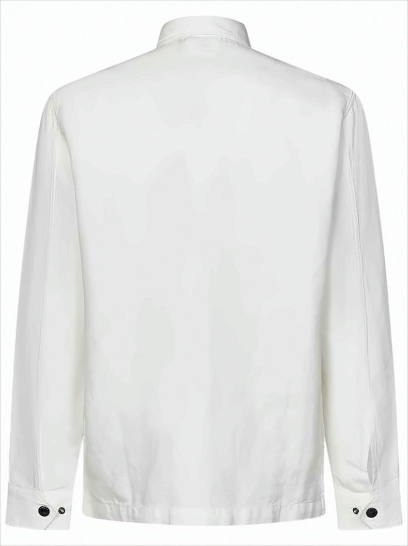 C.P. Company Minimalist Long-Sleeve Shirt With Classic Collar And Buttoned Cuffs