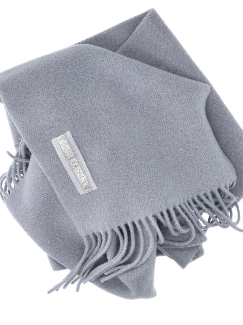 Our Legacy Azzurra Estate Fringed Wool Scarf