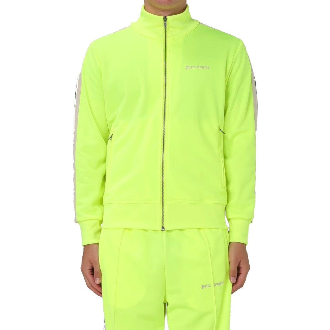 Palm Angels Track Sweatshirt With Zip Closure