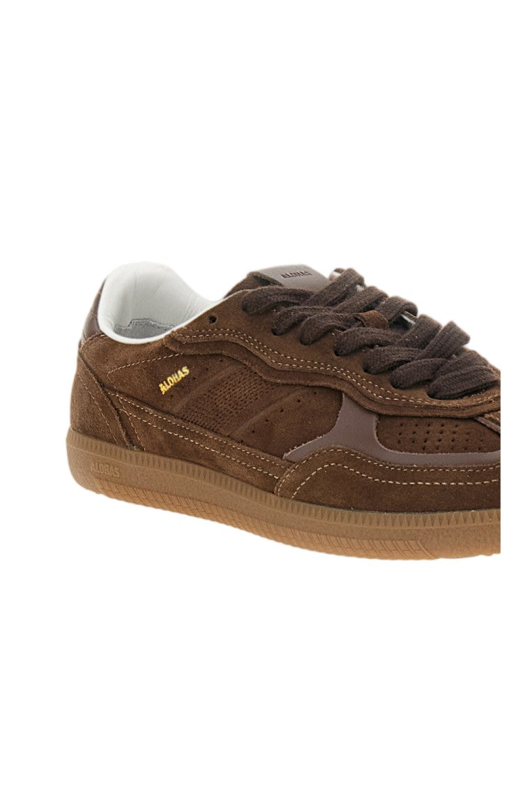 Alohas Chocolate Brown Suede Retro Sneakers