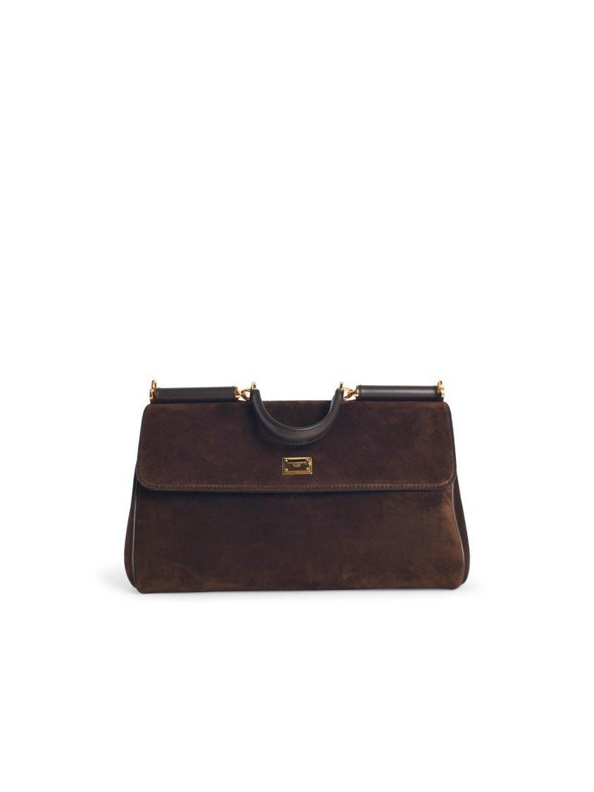 Dolce & Gabbana Ebony Leather Sicily Shoulder Bag