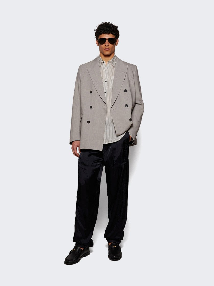 Dries Van Noten Double Breasted Blazer - Grey
