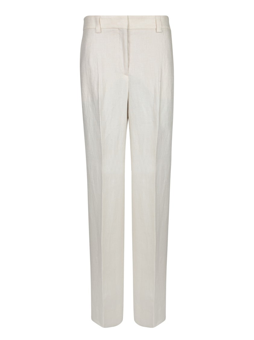 Incotex Tailored White Trousers With Design And Functionality