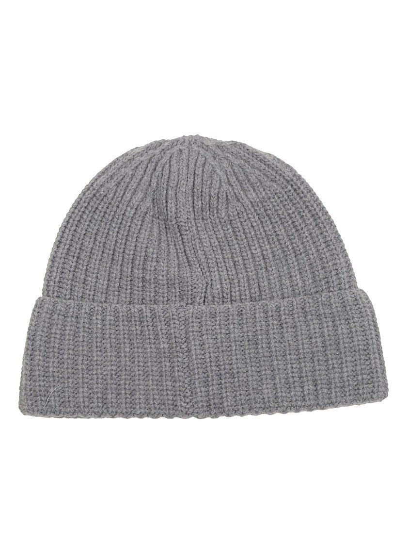 Stone Island Rws Virgin Wool Ribbed Folded Cuff Beanie