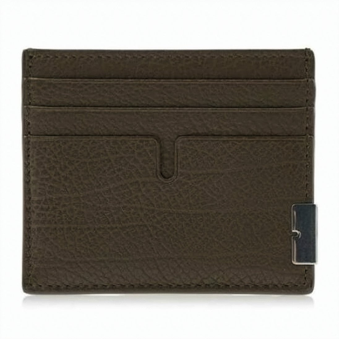 Burberry Textured Calf Leather Card Case With Minimalist Design