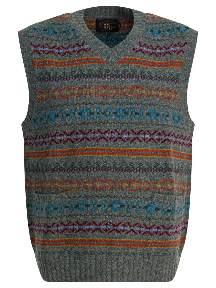 Rrl By Ralph Lauren Fair Isle Wool Vest