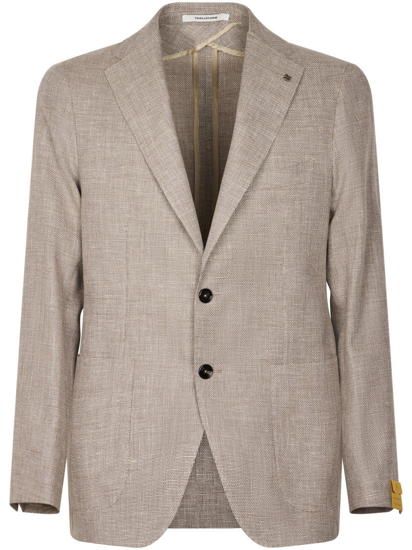Tagliatore Tailored Dove Grey Jacket With Classic Notch Lapel