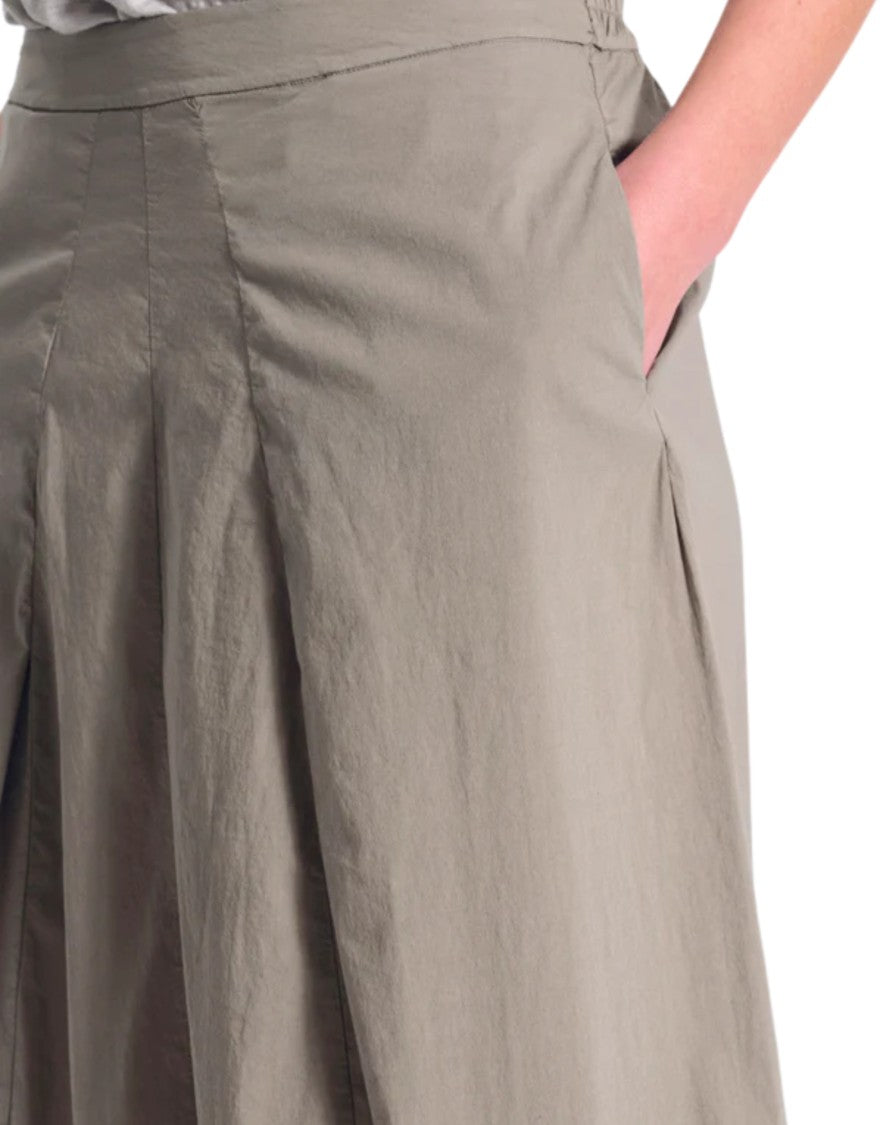 Transit Women’S Midi Skirt In Stretch Cotton Taupe