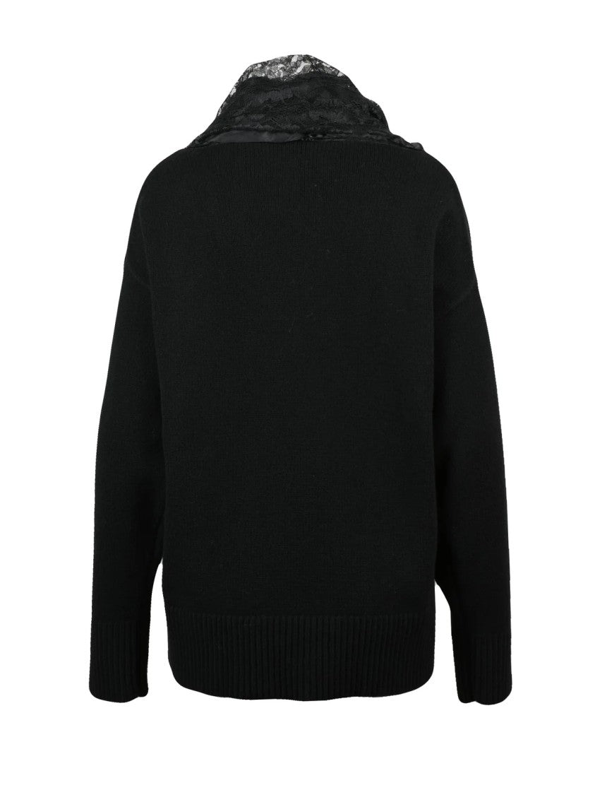 Niccolò Pasqualetti Black Centrino Merino Wool-Cashmere Cardigan