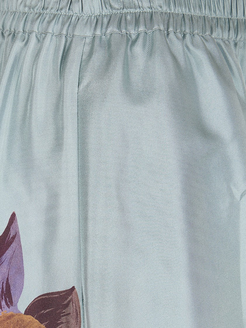 La Double J Loose Wide-Leg Trousers With Bold Floral Print