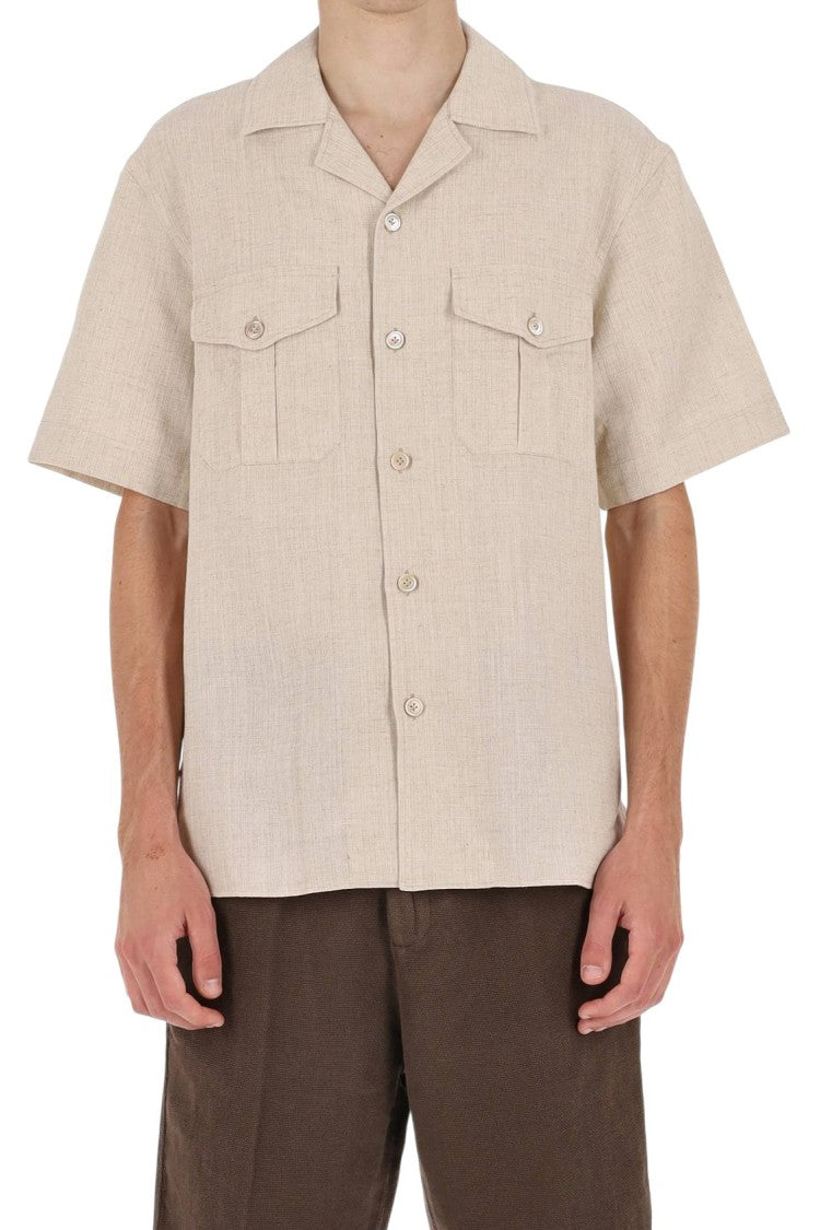 Eleventy Bowling Collar Viscose-Blend Shirt