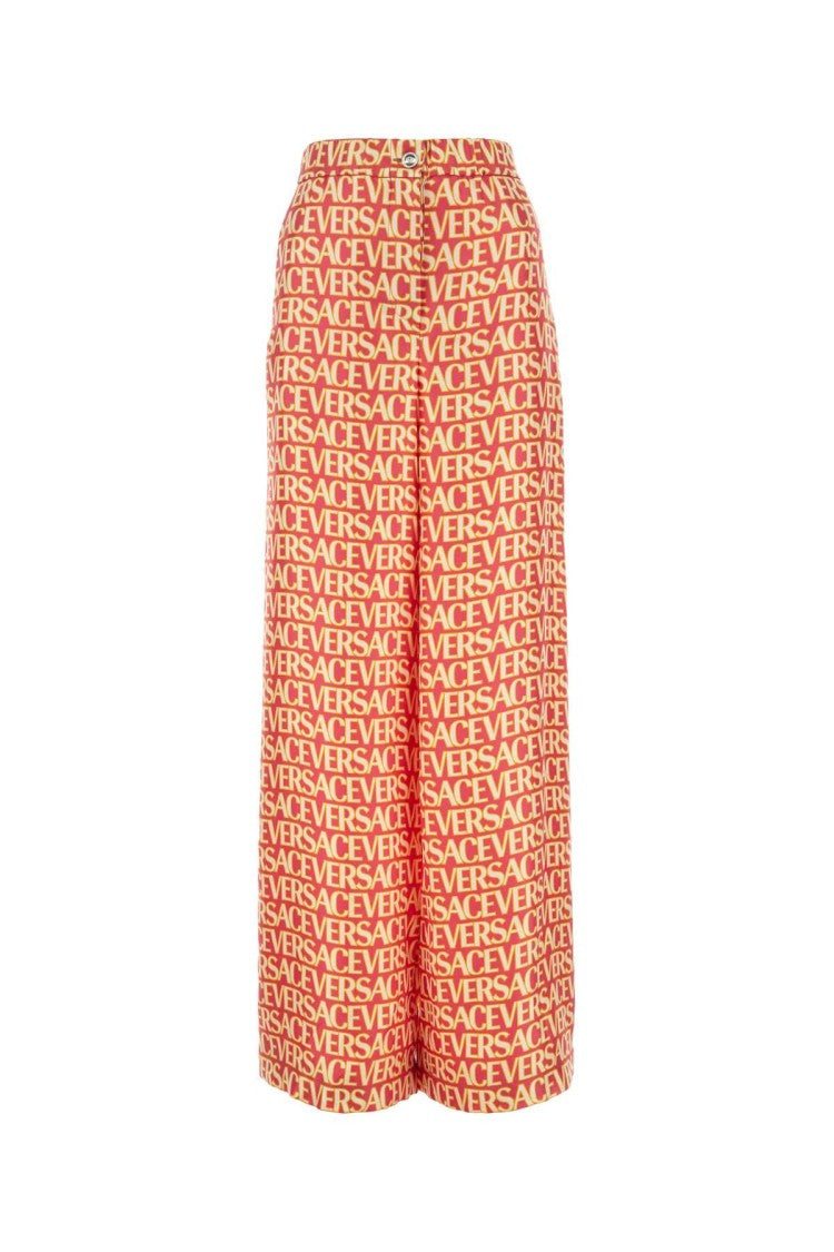 Versace Printed Silk Wide-Leg Pant
