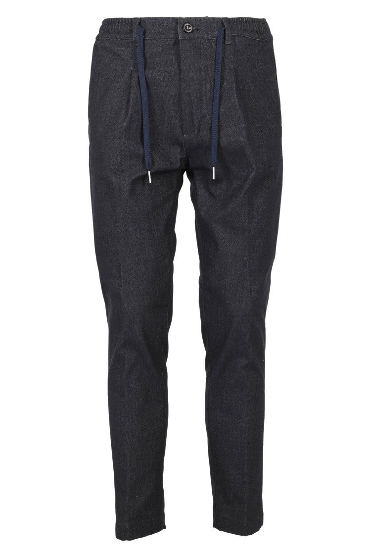 Cruna Tailored Navy Casual Pants