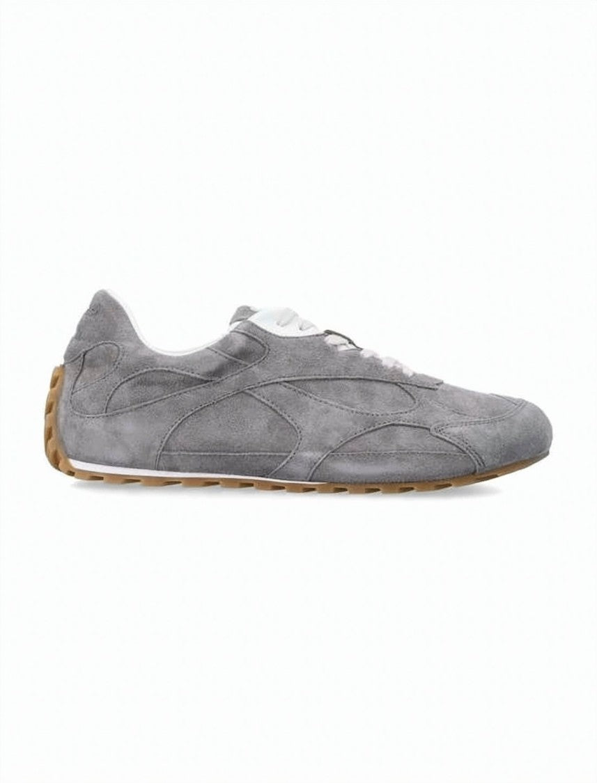 Bottega Veneta Low-Profile Grey Sneakers With Gum Rubber Sole