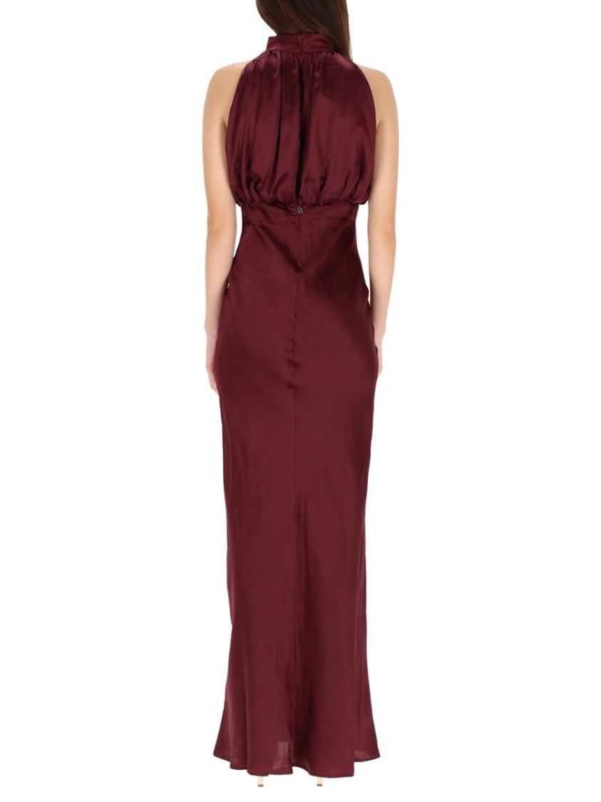 Rotate Birger Christensen Burgundy Maxi Dress