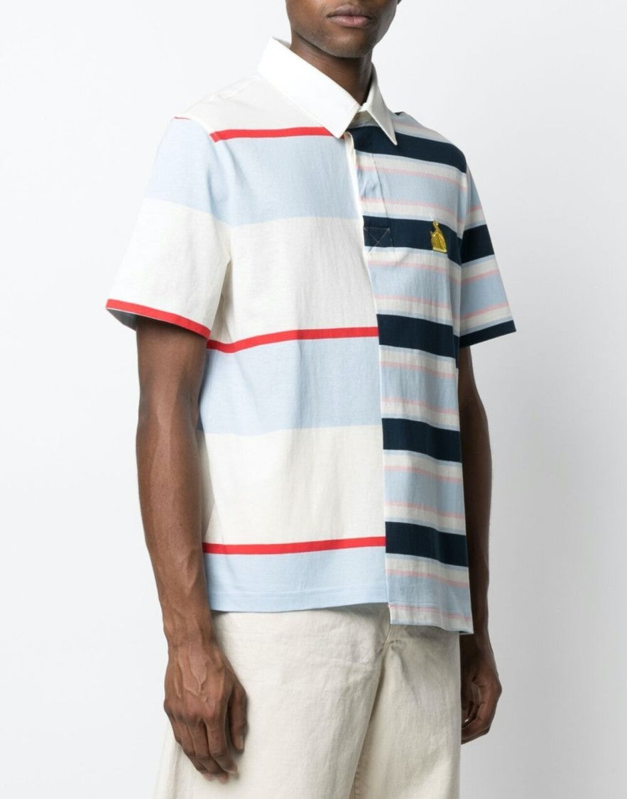Lanvin Rugby Patchwork Logo Polo Shirt