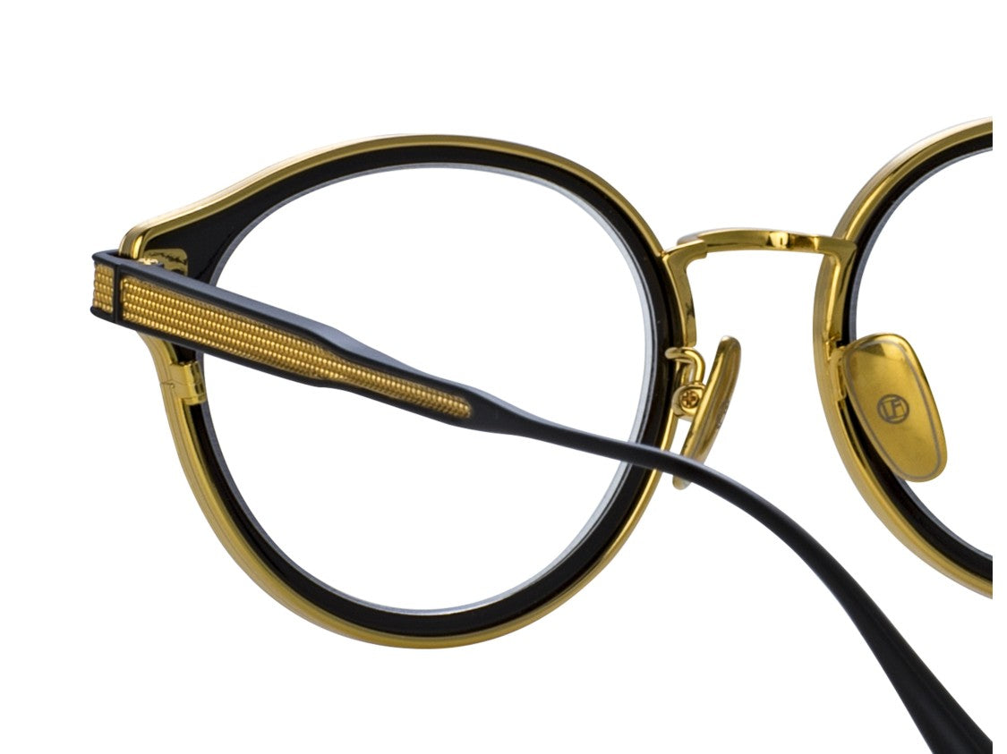 Linda Farrow Gold Lfl1514 Titanium Round Eyeglasses