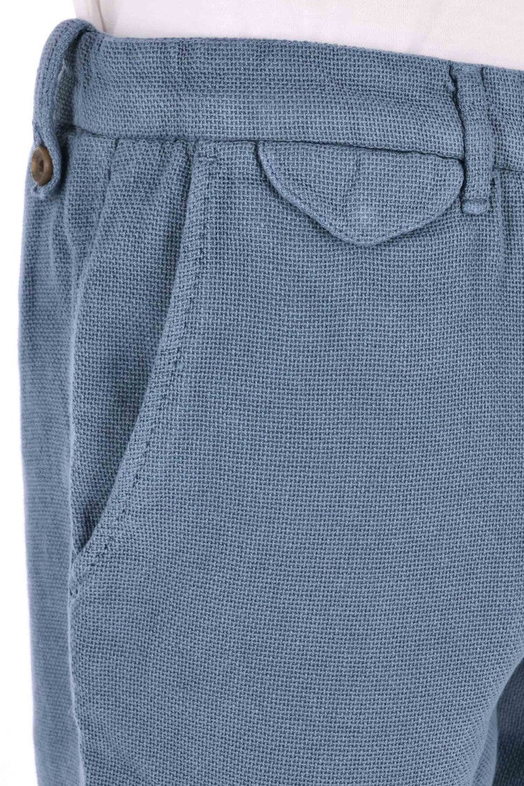 Myths Woven Cotton-Linen Bermuda
