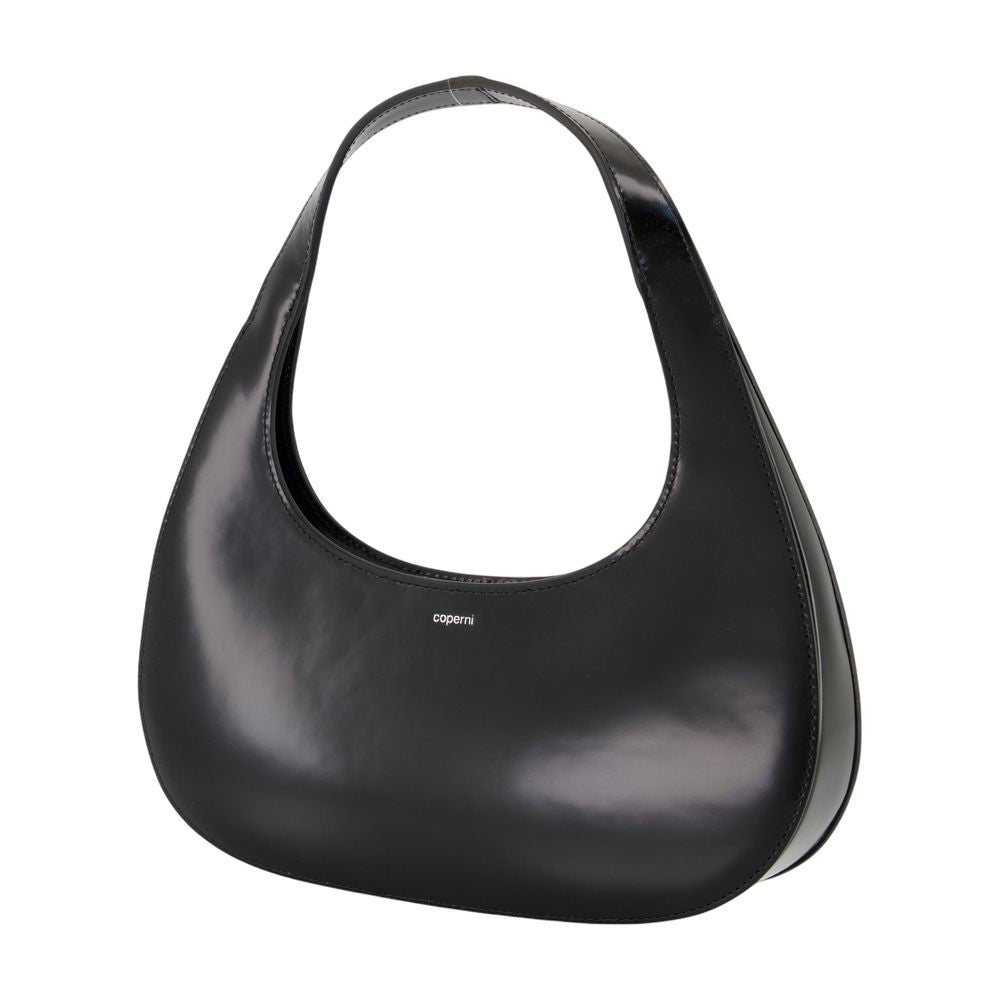 Coperni Crescent-Shaped Calfskin Shoulder Bag With Embossed Logo