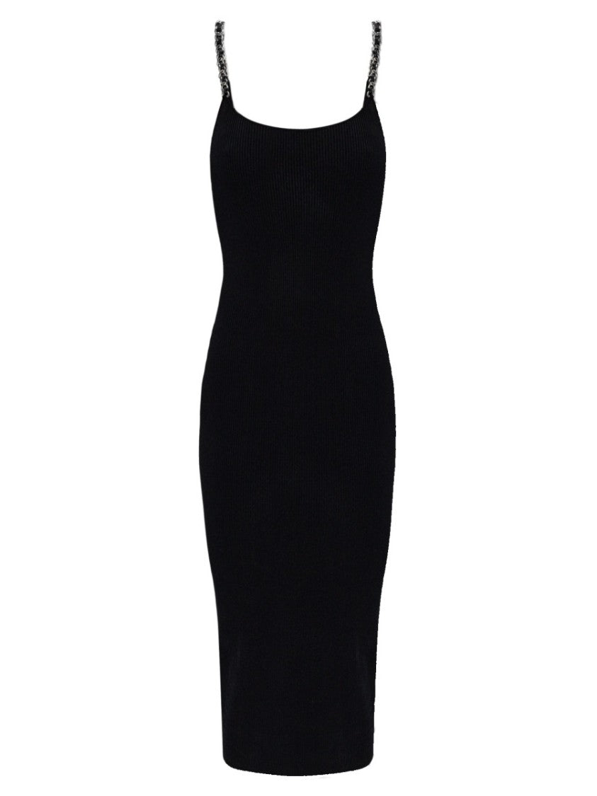 Michael Michael Kors Neutrals Ribbed Texture Sustainable Knit Midi Dress