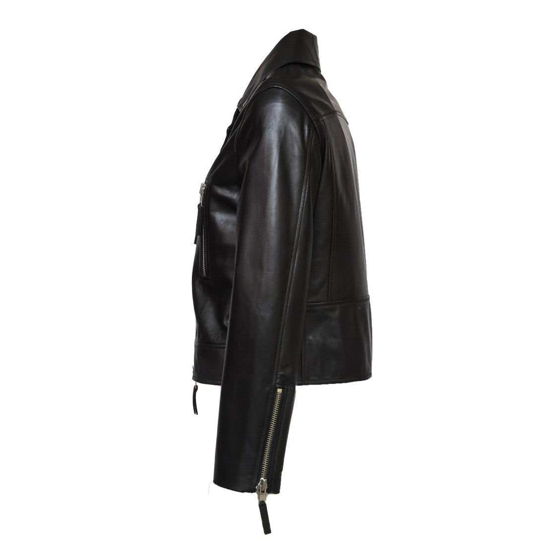 Sword Leather Zipped Multi Pocket Leather Jacket
