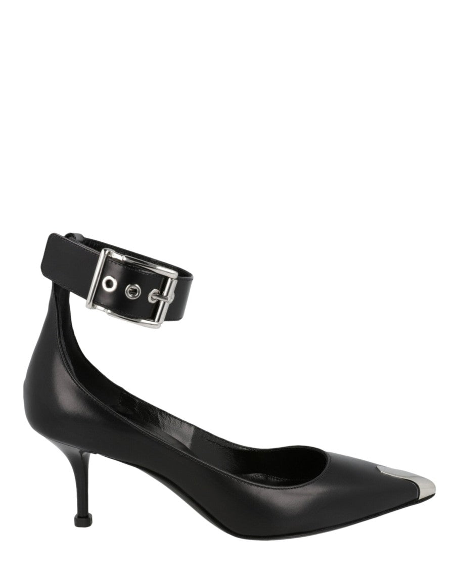 Alexander Mcqueen Buckle Leather Heels