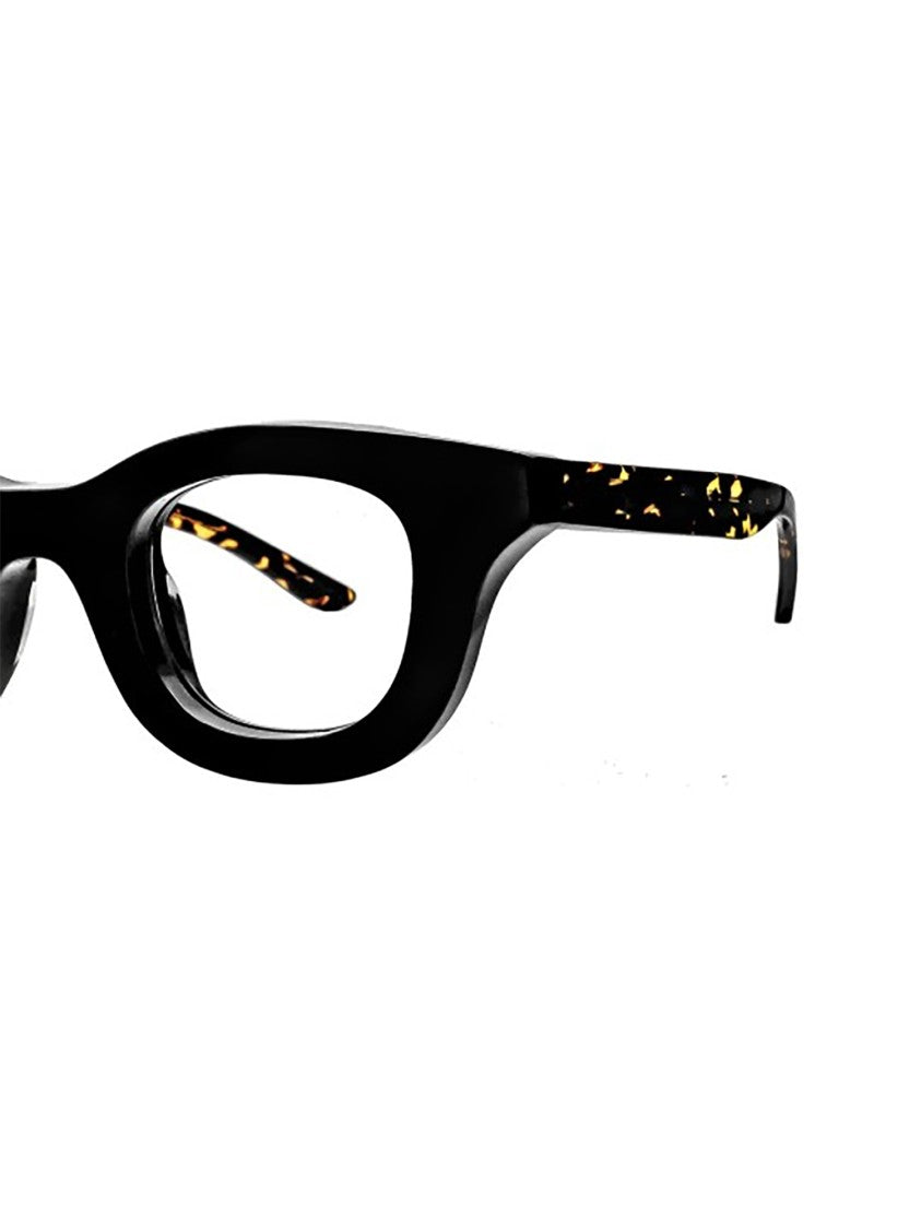 Thierry Lasry Oversized Black Acetate Optical Frames With Tortoiseshell Temples