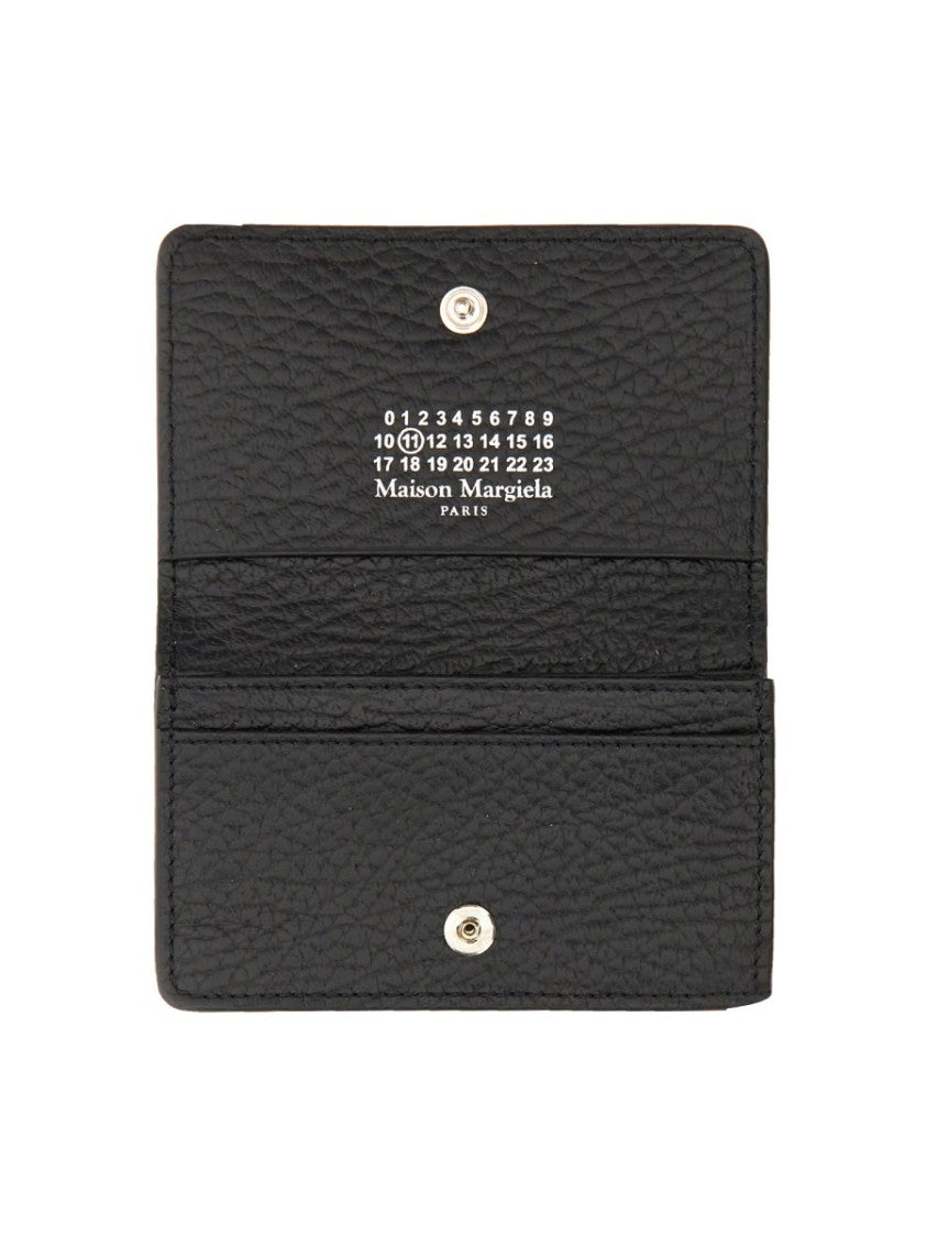 Maison Margiela Textured Leather Distinctive Stitching Card Holder