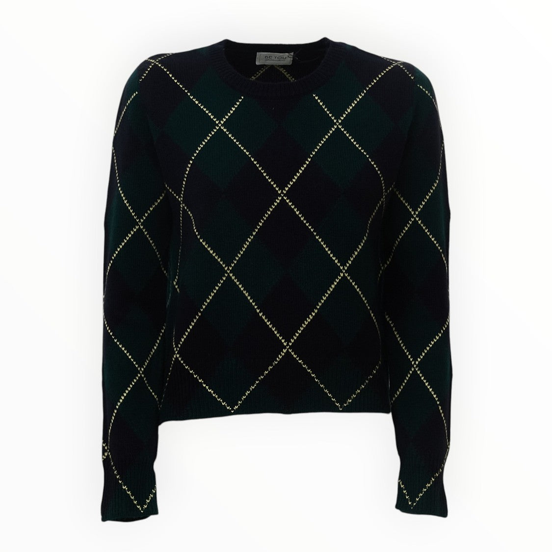 Be You Argyle Slim-Fit Crewneck Sweater