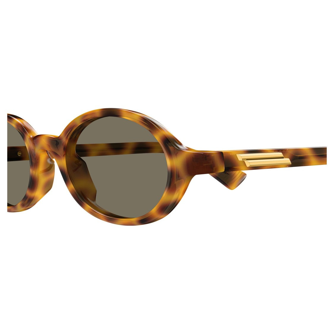 Bottega Veneta Bv1388s Tortoiseshell Oval Frame Sunglasses