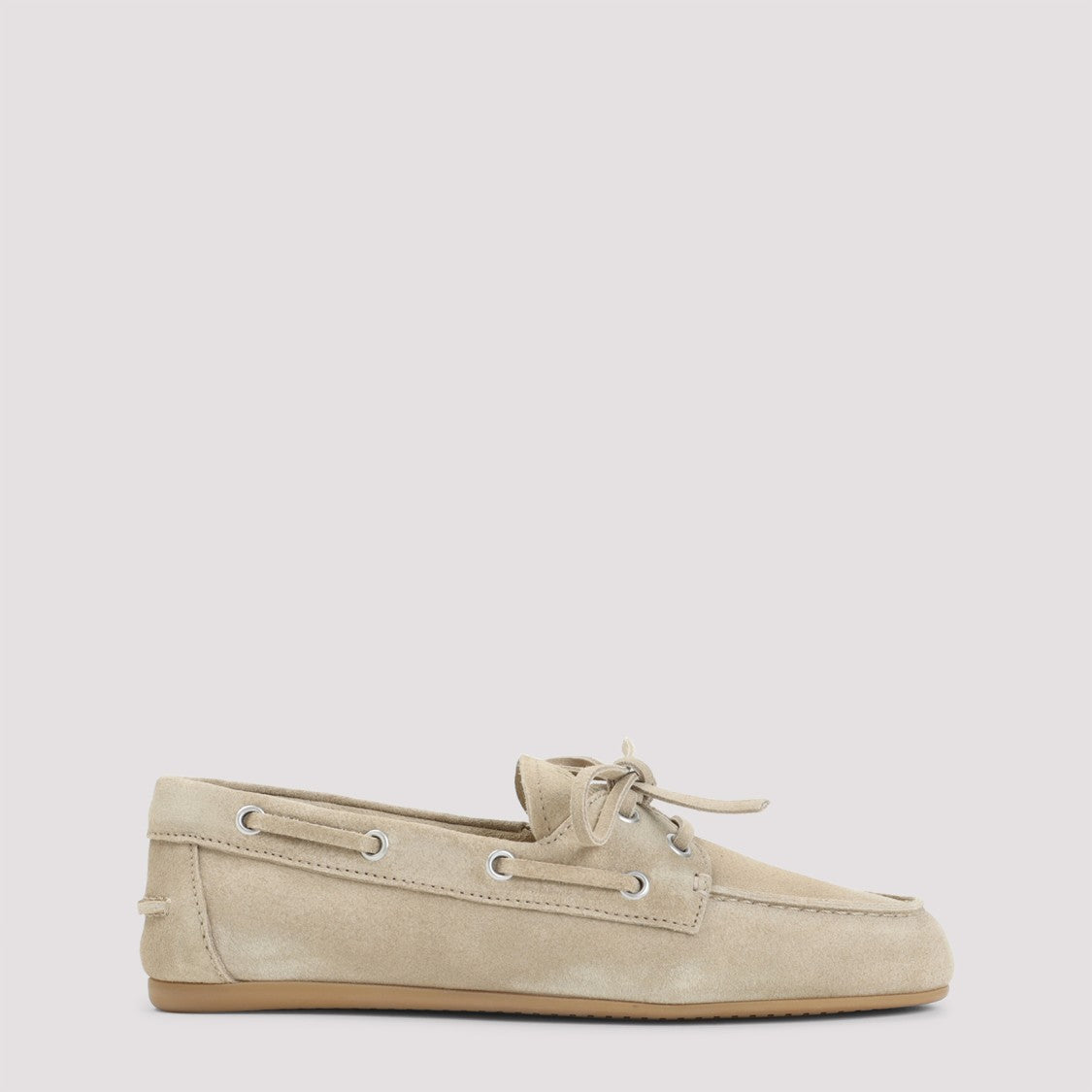 Miu Miu Ecru Suede Calf Leather Loafers