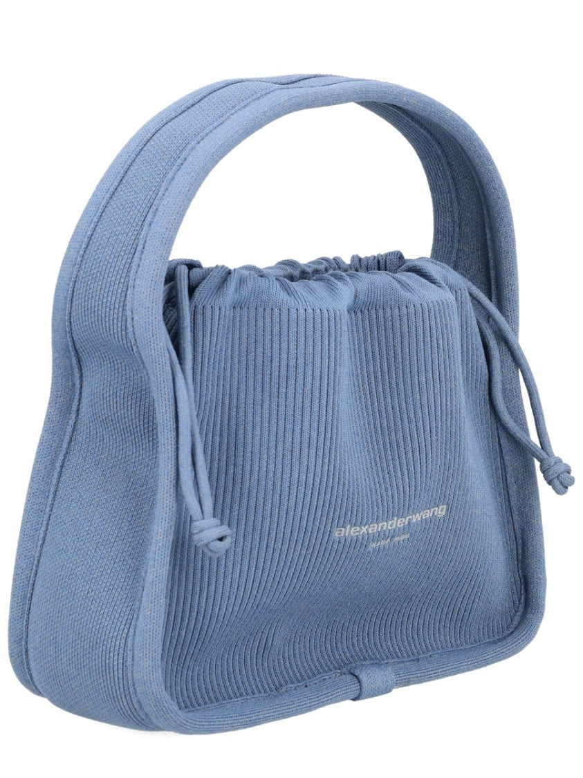 Alexander Wang Neutrals Ryan Soft Ribbed Drawstring Handbag