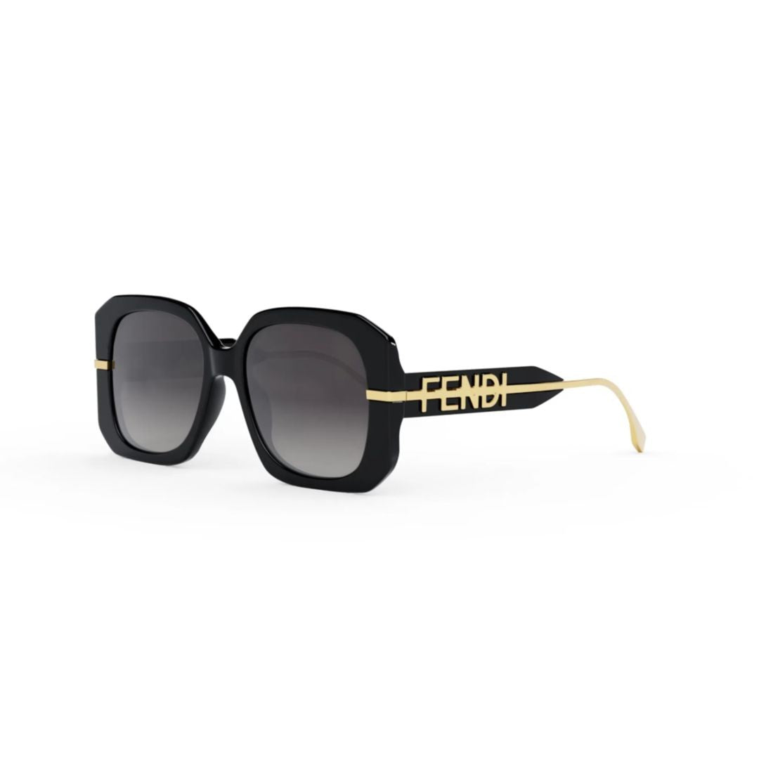 Fendi Fe40065i Black Oversized Square Sunglasses