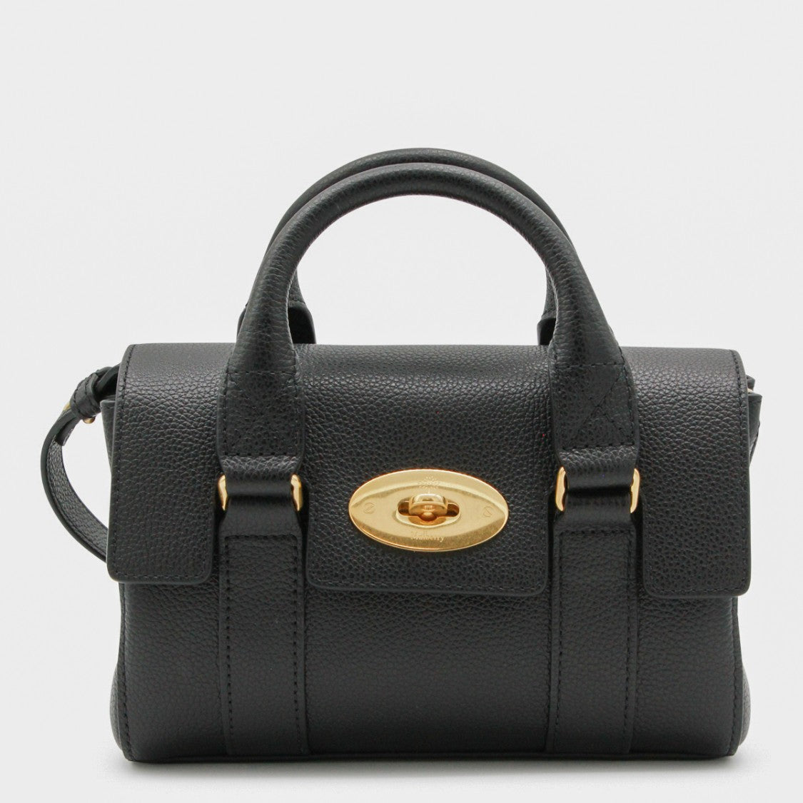 Mulberry Black Leather Mini Heritage Bayswater Bag