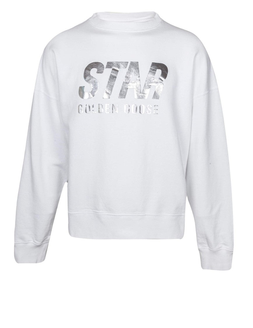 Golden Goose Cotton Crewneck Sweatshirt Color White