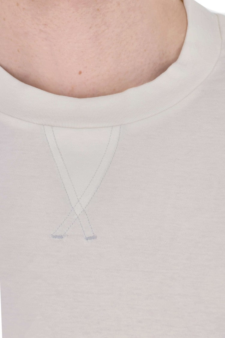 Herno White Knit-Effect Cotton T-Shirt