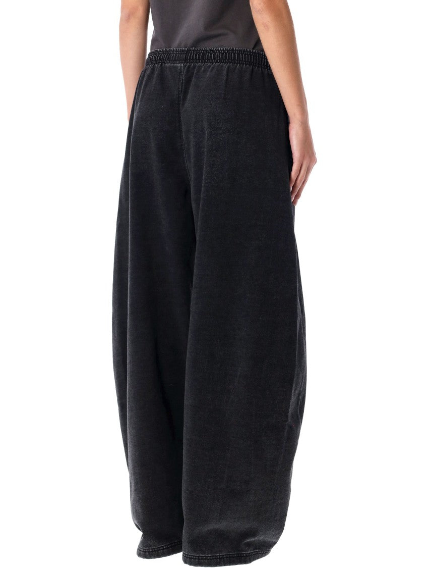 Alexander Wang Wide-Leg Black Denim Sweatpants