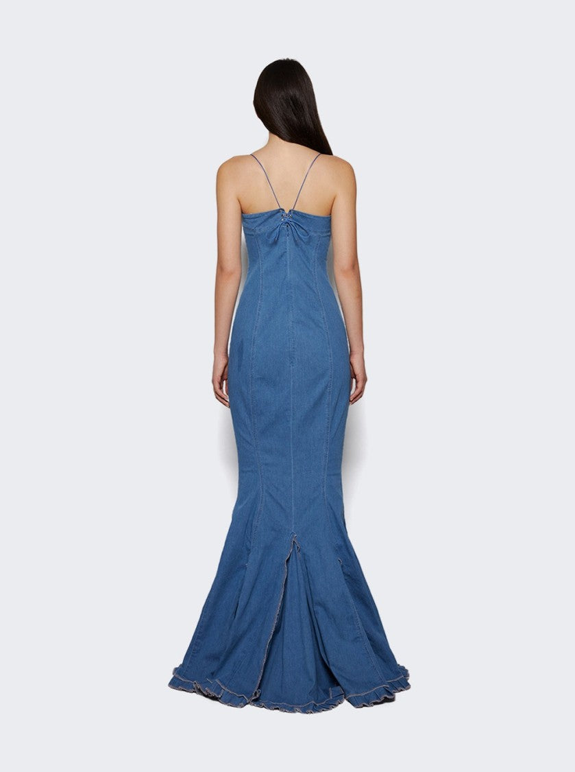 Ludovic De Saint Sernin Mermaid Long Dress Light Blue