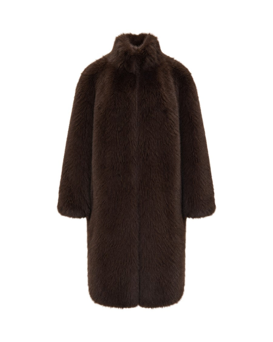 Liu Jo Straight-Cut Long Synthetic Fur Liu Jo Coat