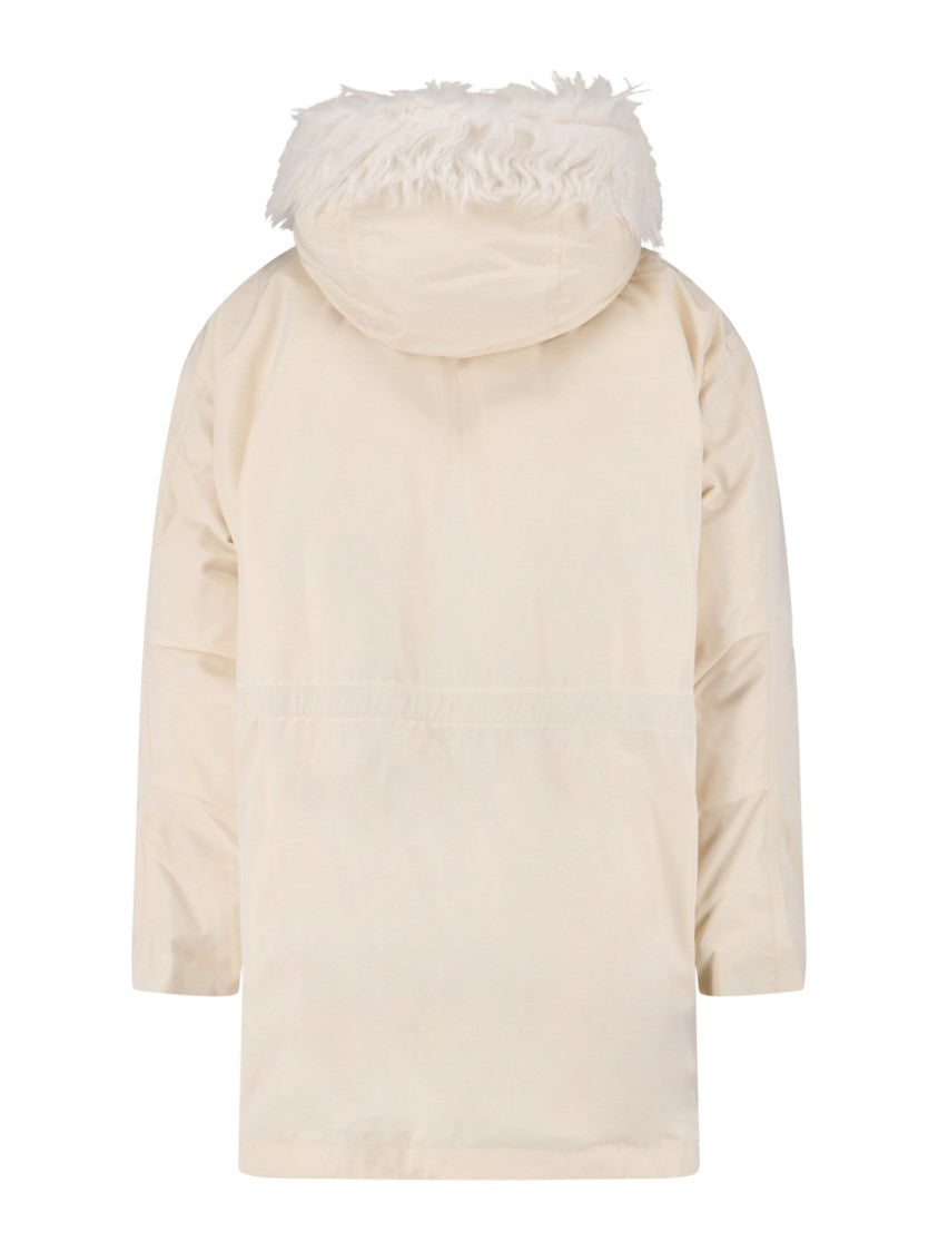 Jil Sander Faux Fur Parka – Cream