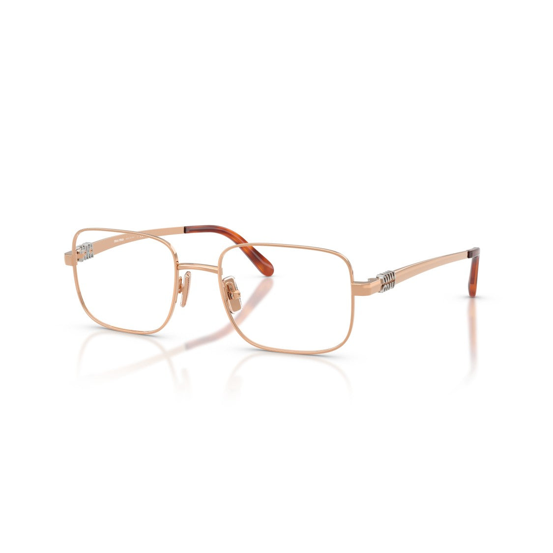 Miu Miu 0Mu 51Zv Rectangular Metal Sunglasses