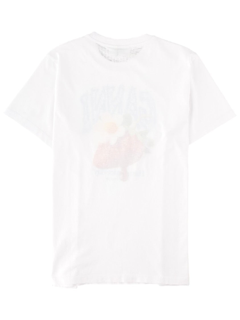 Ganni Graphic Print Strawberry Organic Cotton T-Shirt