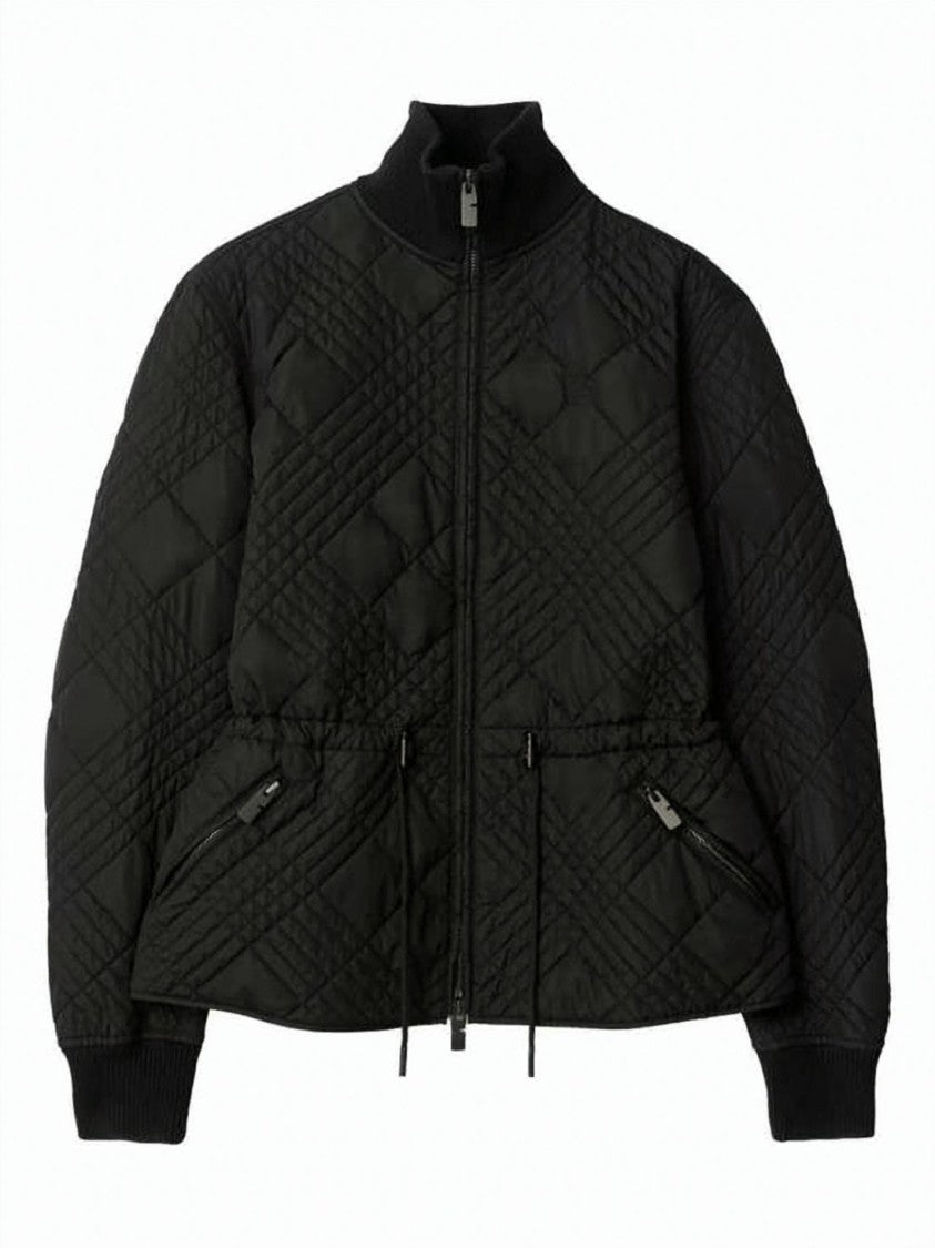 Burberry Diamond Quilted Jacket With High Collar